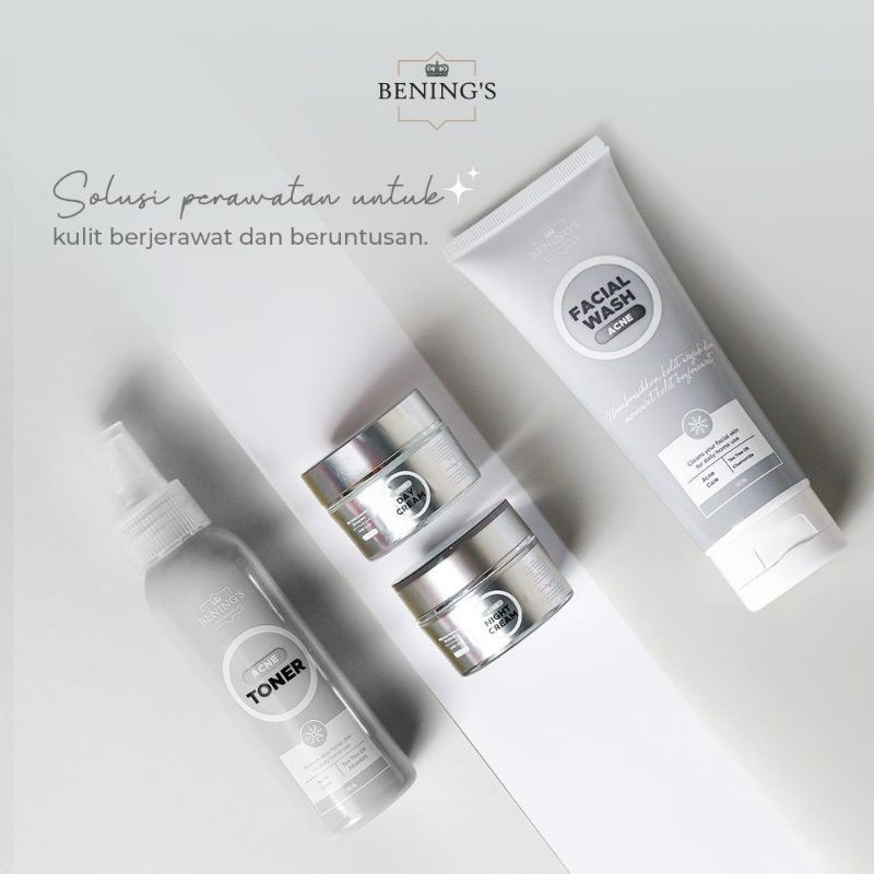 BENING SKINCARE DR OKY PRATAMA PAKET ACNE/BENINGS CLINIC/BENING SKINCARE/PAKET KECANTIKAN