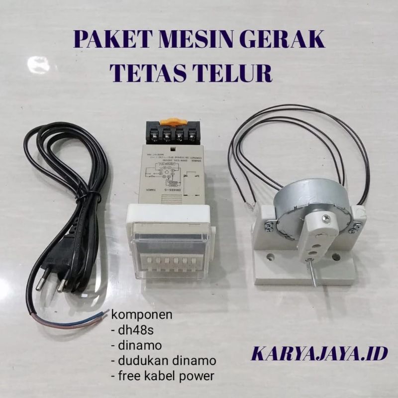 Paket tetas telur mesin gerak MG1 DH48S, DINAMO, DUDUKAN DINAMO KABEL POWER