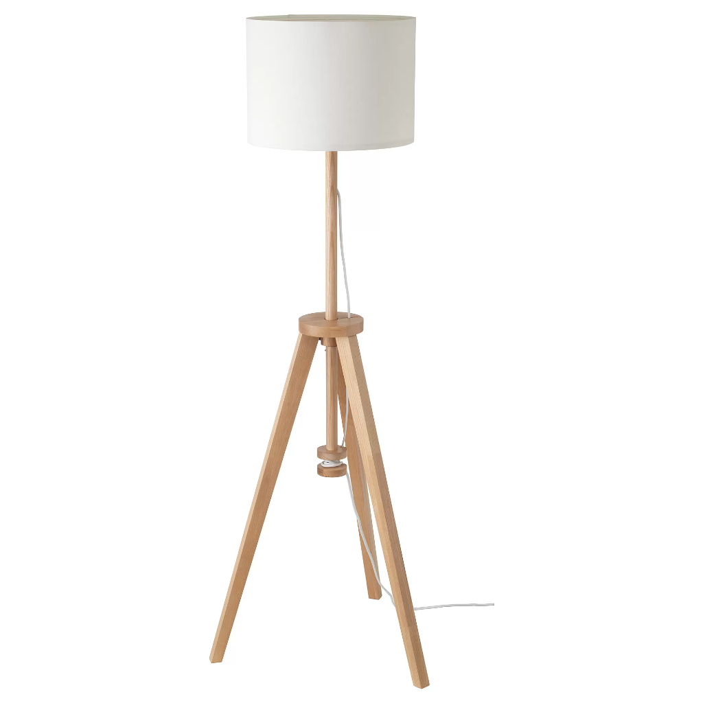 Lampu Lantai Standing Lamp Dekorasi Aesthetic Bahan Kayu