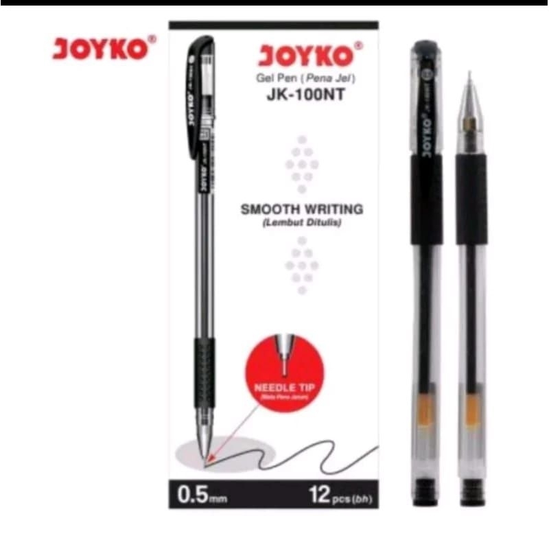 

Gel Pen Pulpen Pena Joyko JK-100 Black 0.5 mm dan Joyko JK - 100NT Black 0.5mm