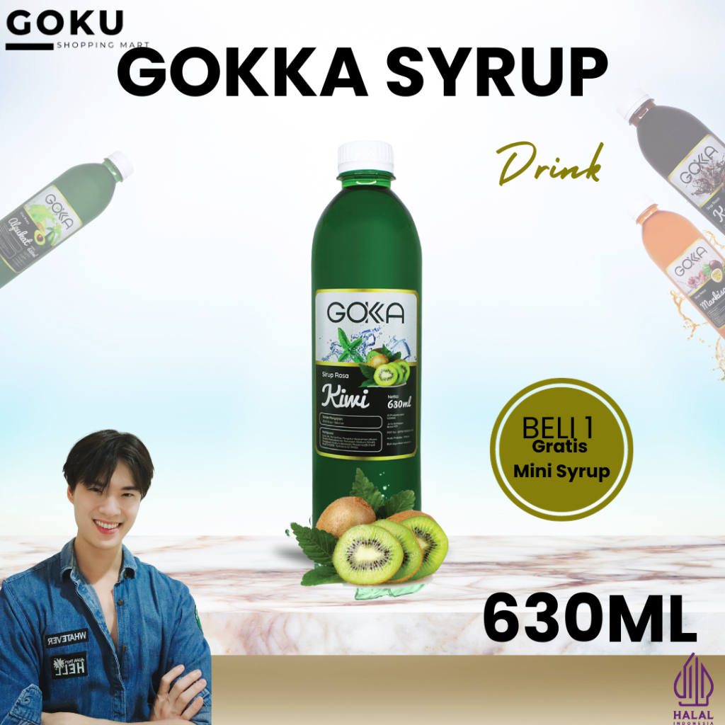 

Minuman Sirup 630ml Gokka Syrup Rasa Kiwi