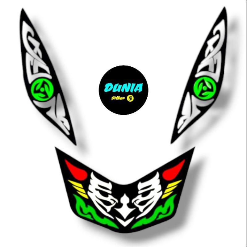 Sticker variasi lampu alis beat karbu