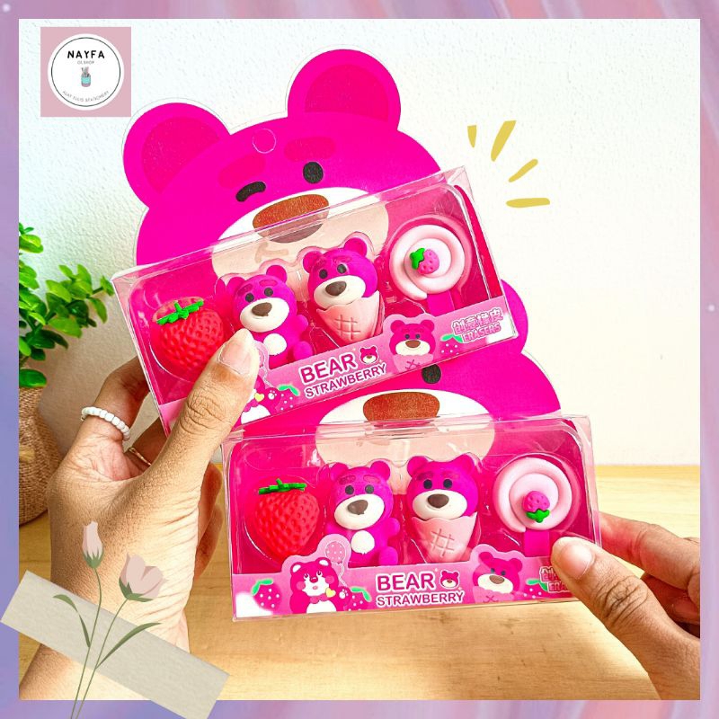 

Penghapus Lotso 1 Set Isi 4 Pcs ER-1057 Eraser Lotso Miniatur Unik Murah