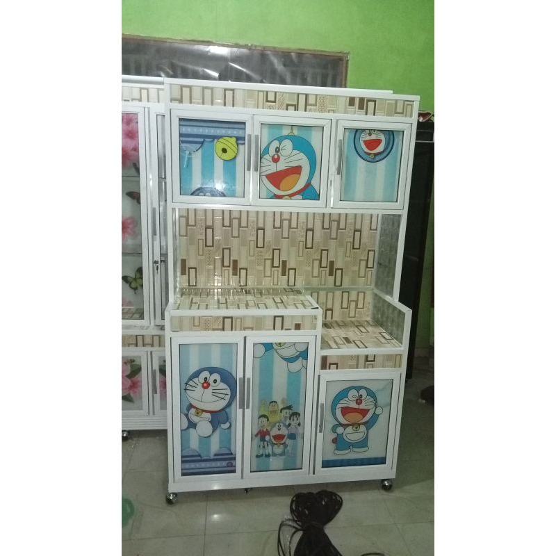 rak piring aluminium 3 pintu