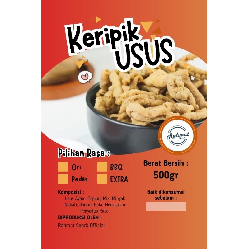 

KERIPIK USUS RAHMAT 500 gram