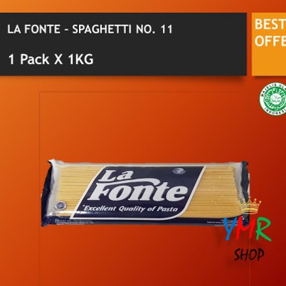 

[KODE 9RTFD] La Fonte Pasta Spaghetti No.11 1kg Spagetti Spagetti Spageti Instant 1 kg 1000Gram Bogasari