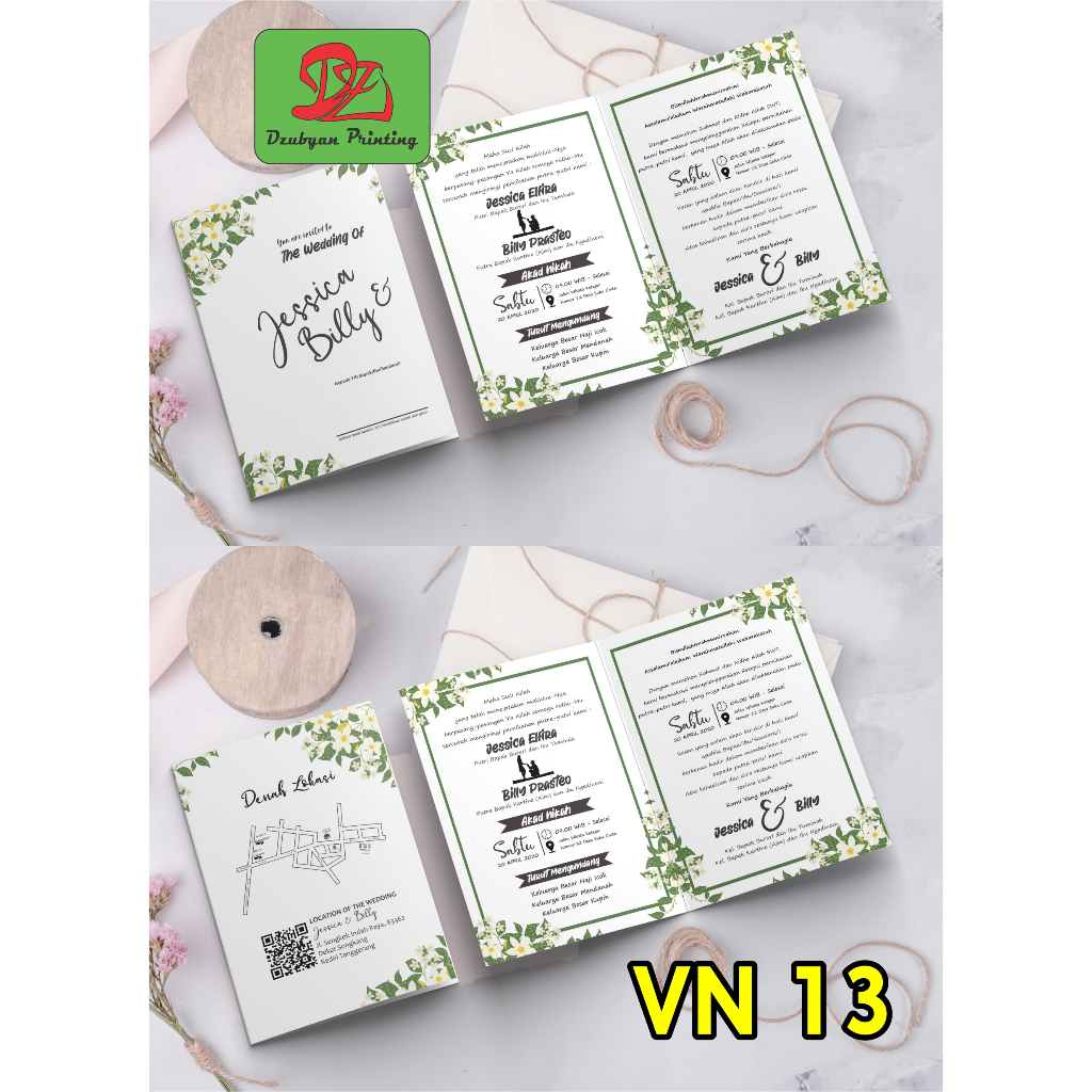 UNDANGAN PERNIKAHAN  VINTAGE  (foto)  Tanpa Minimal Order*  elegan, Murah, Proses  satu hari jadi, Tebal, Banyak Gratisnya-4