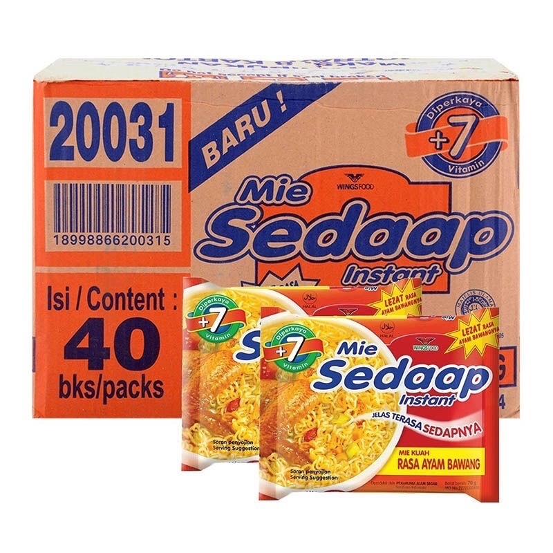 

1 dus Mie Sedaap Ayam Bawang / soto Kuah Mi Sedap Instan isi 40pcs