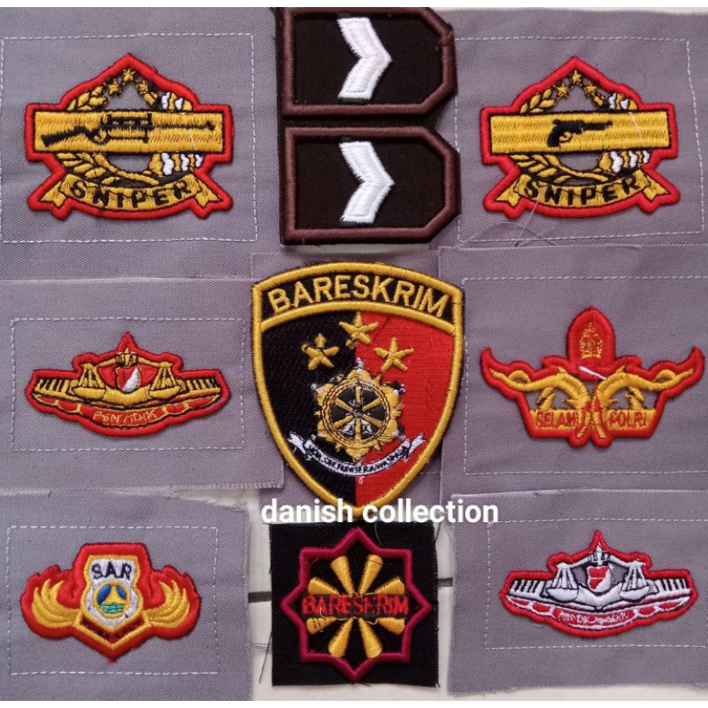 BET BORDIR LOGO LAMBANG ATRIBUT RESERSE BARESKRIM POLRI TIMBUL