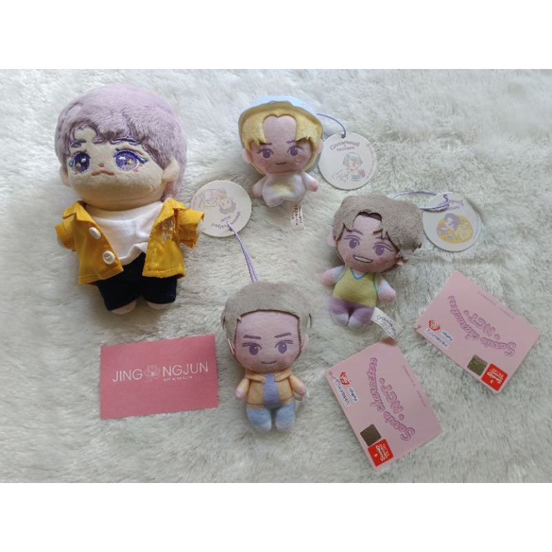 plush doll NCT 127 WayV finger doll mascot mini with tag kun Taeyong yangyang import purple hair wit