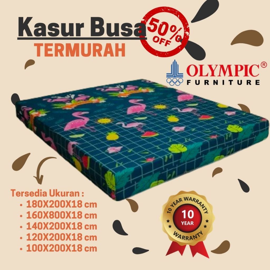 Kasur Busa Olympic Foam / Kasur Lantai Anti Kempes / Busa Awet dan Juga Bergaransi / Kasur Lipat Sof