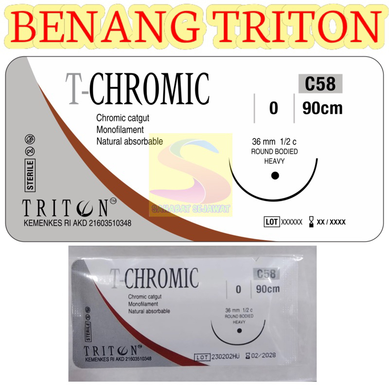 BENANG TRITON T-CHROMIC CATGUT CHROMIC ECERAN.