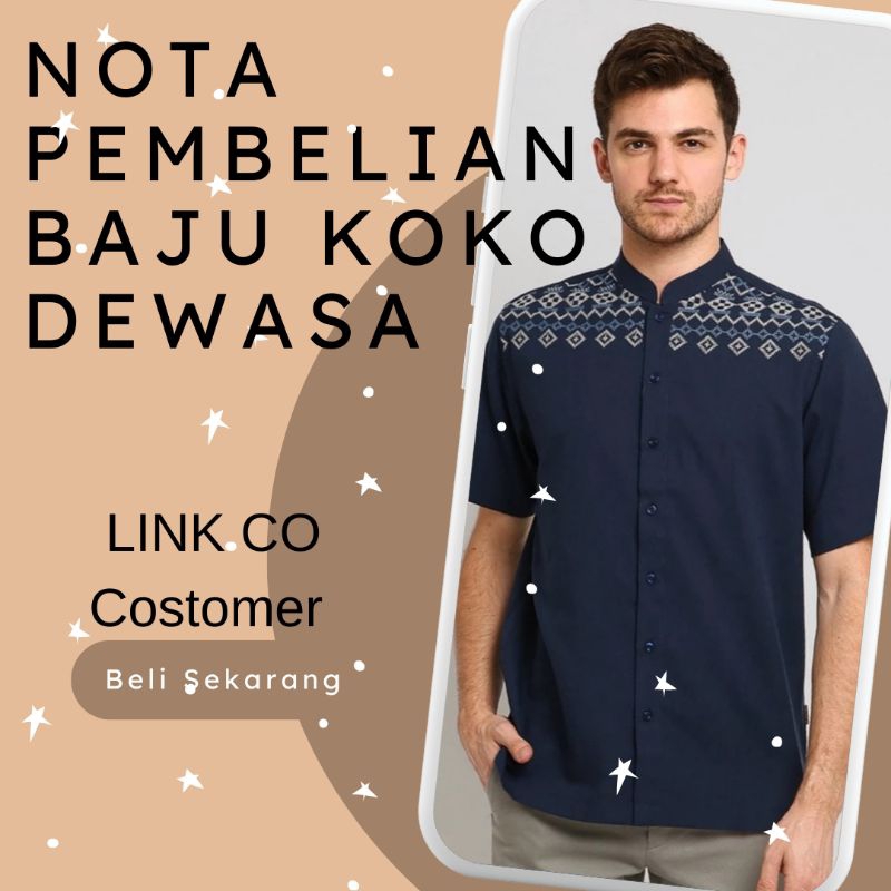 Nota Pembelian Baju Koko Dewasa