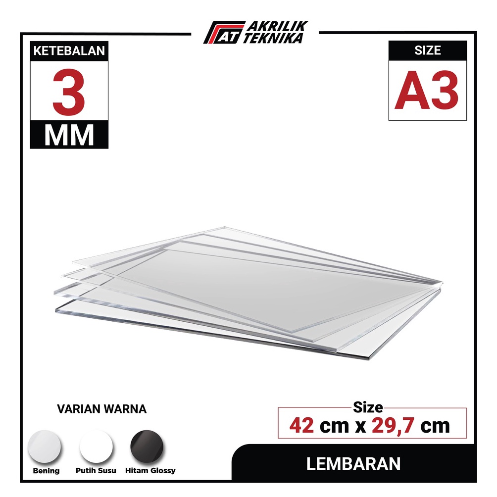 

FH4539 LEMBARAN AKRILIK A3 3MM ACRYLIC GROSIR BERKUALITAS if7ai
