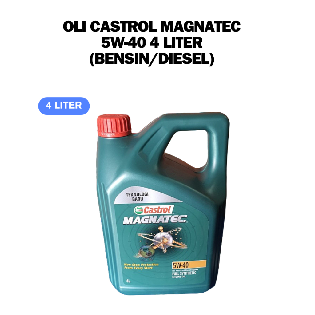 Oli Mesin Mobil Castrol Magnatec 5w-40 4 Liter Full Synthetic Original - Oli Mobil