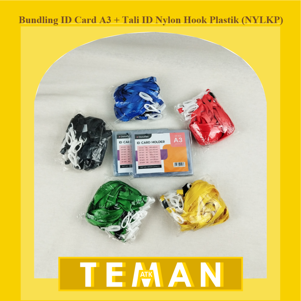 

Bundling ID Card A3 + Tali ID Nylon Hook Plastik (NYLKP)