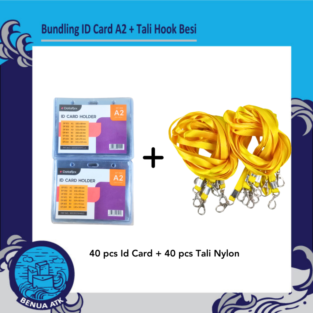 

BUNDLING ID Card Holder A2 + Tali Nylon Hook Besi - NYLK
