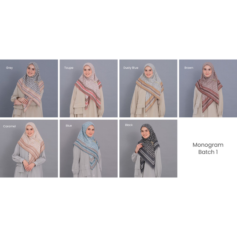 deenay Monogram - Hijab Deenay Original