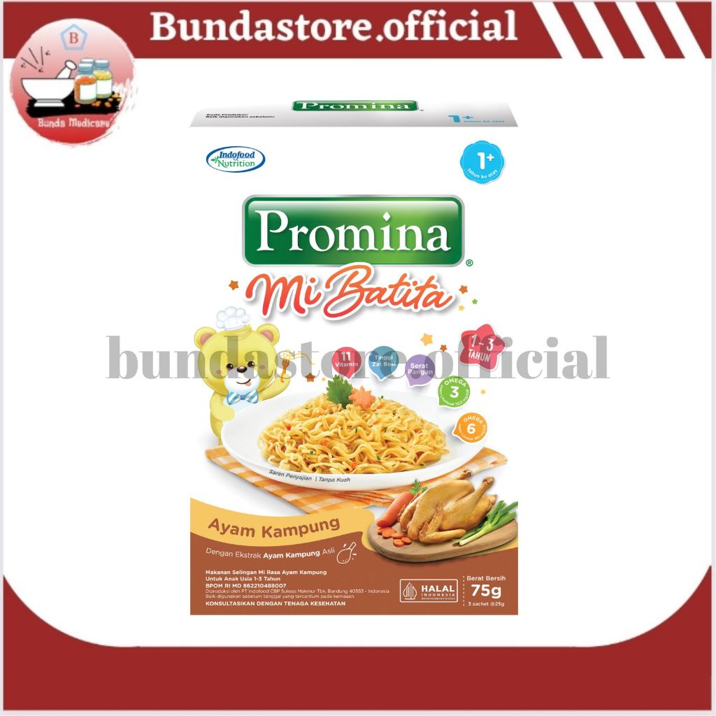 

Promina Mi Batita Ayam Kampung 75gr l Snack Bayi