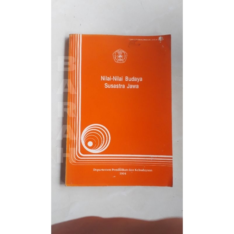 Buku Kajian Budaya Sastra Jawa ( Original)