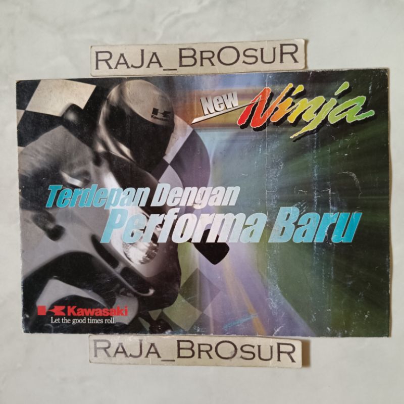 Poster brosur katalog leaflet jadul lawas Kawasaki Ninja 150R/Ninja Kis 2000 6speed 2tak