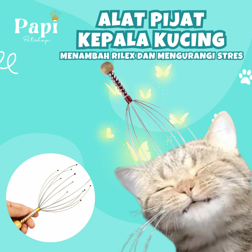 Alat Pijat Kepala Kucing Pijatan Rilex Alat Pijatan Akupuntur Kepala Kucing Anjing Rilex