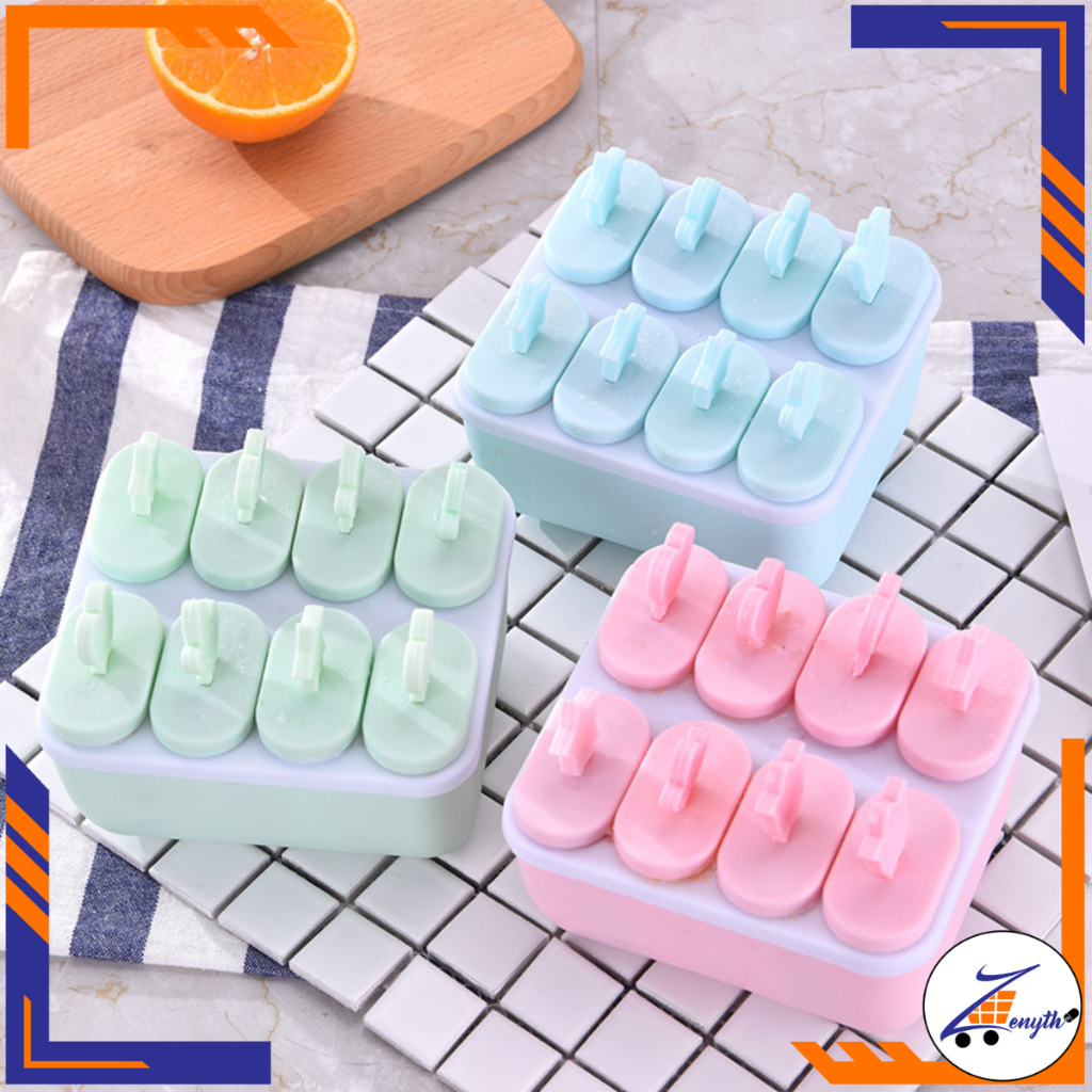 Cetakan Es Krim 8 Slot / Popsicle Ice Cream Mold