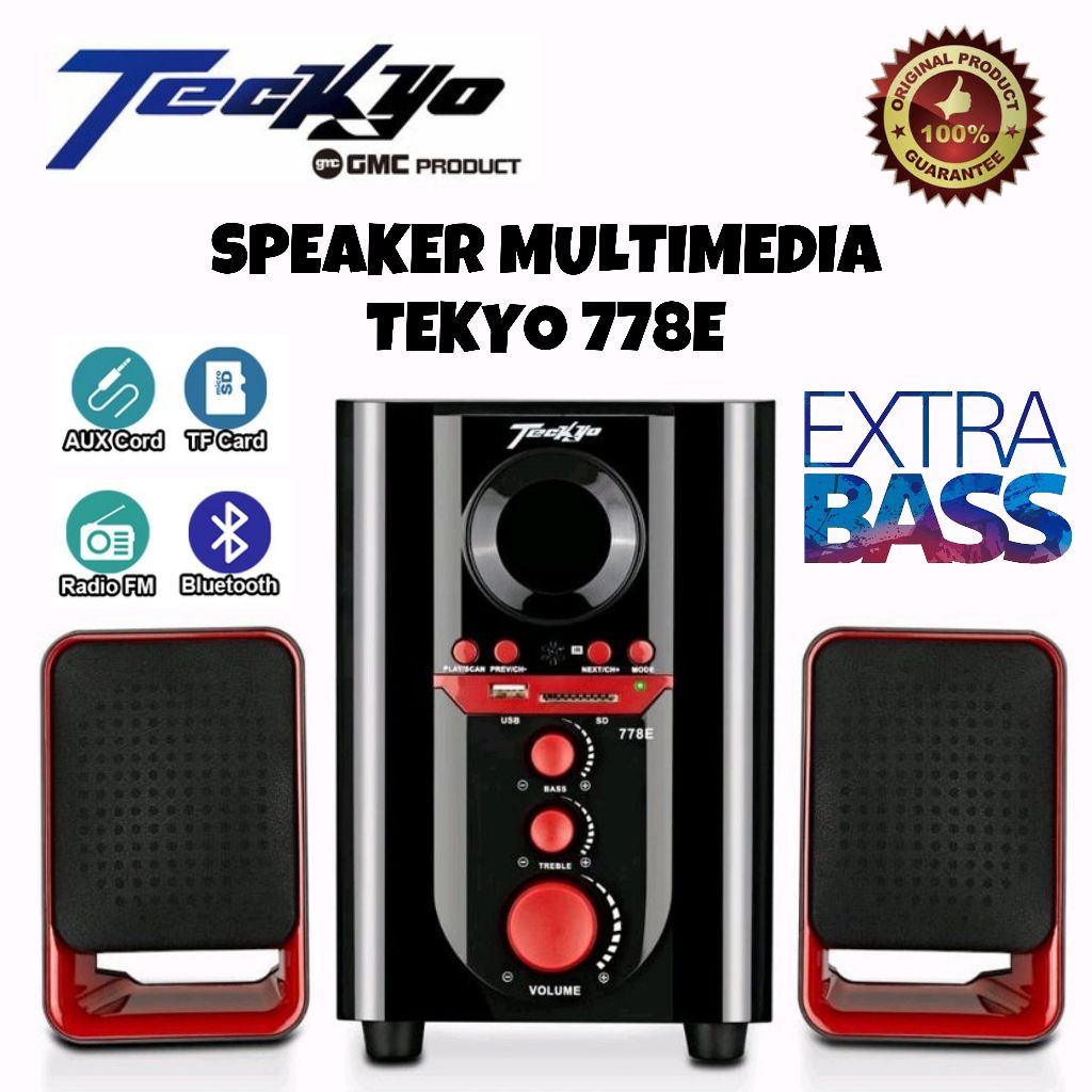 SPEAKER BLUETOOTH AKTIF GMC TECKYO 778E MULTIMEDIA SUPER SOUND