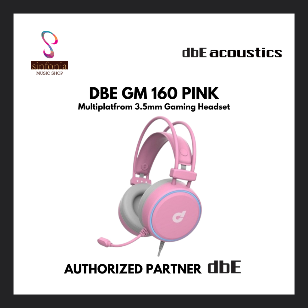 dbE GM 160 Multiplatfrom 3.5mm Gaming Headset - Pink Edition