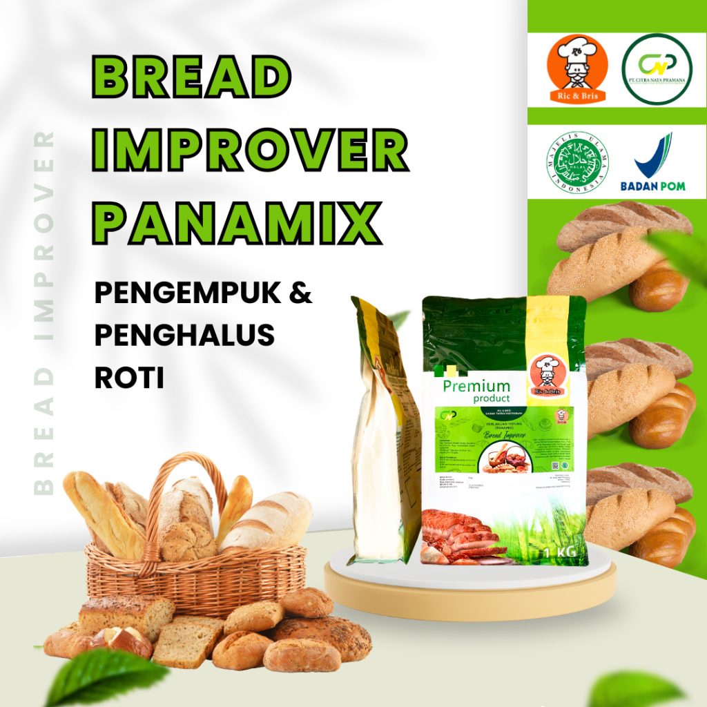 

R&B Bread Improver Panamix Untuk Roti/Pengempuk Roti/Penghalus Roti Halal/Bahan Pengempuk Bakery