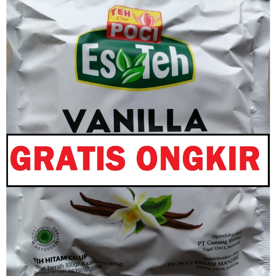 

[KODE PRODUK AGCSG3574] tpo- teh poci vanilla 100gr celup jumbo vanila 100 gr ASLI 100%