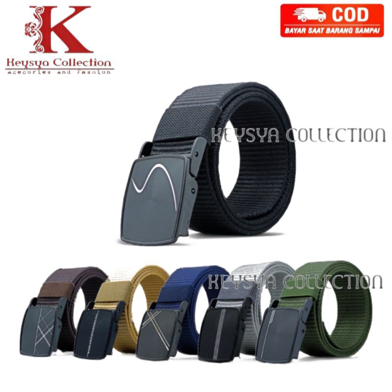 Ikat pinggang Tactical Pria Kepala besi / Gesper tactical pria Nylon Canvas