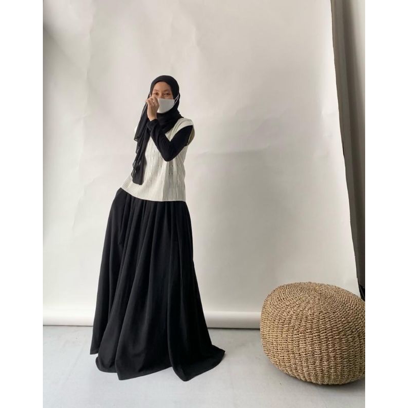 Murah Retta Skirt Panjang 100 Cm Rok Payung Rok Lebar Rok Wolfis/Crinkle Rok Jumbo Rok Big Size