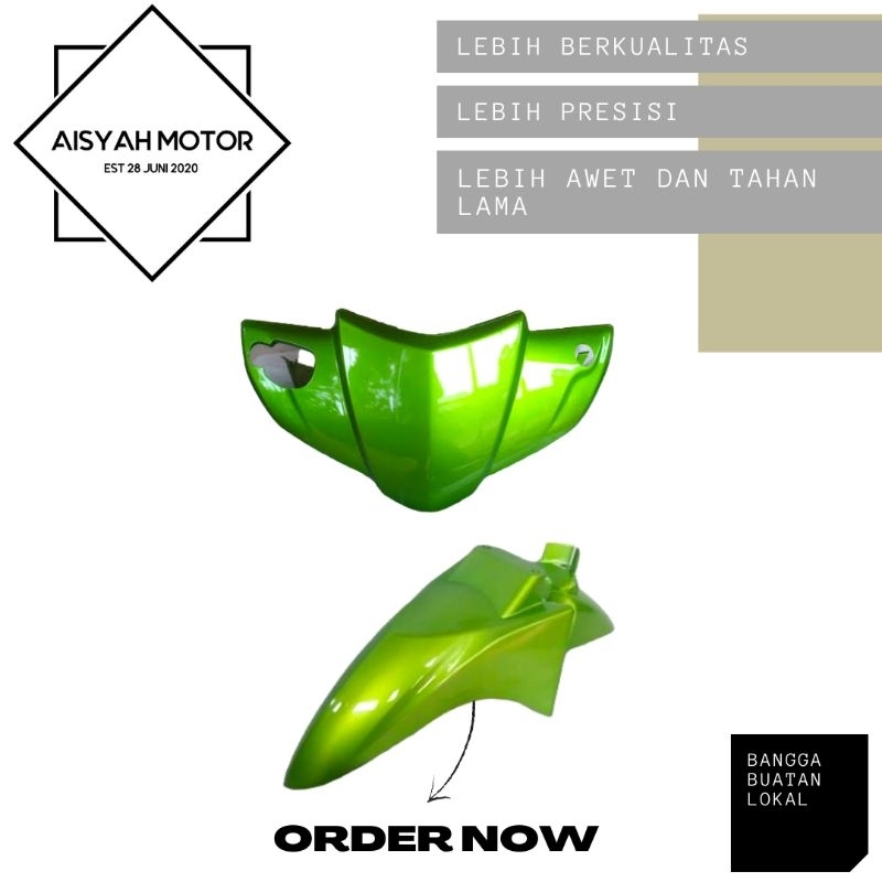 Cover Bodi Batok Depan Spakbor Depan Honda Vario 110 CW Warna Hijau