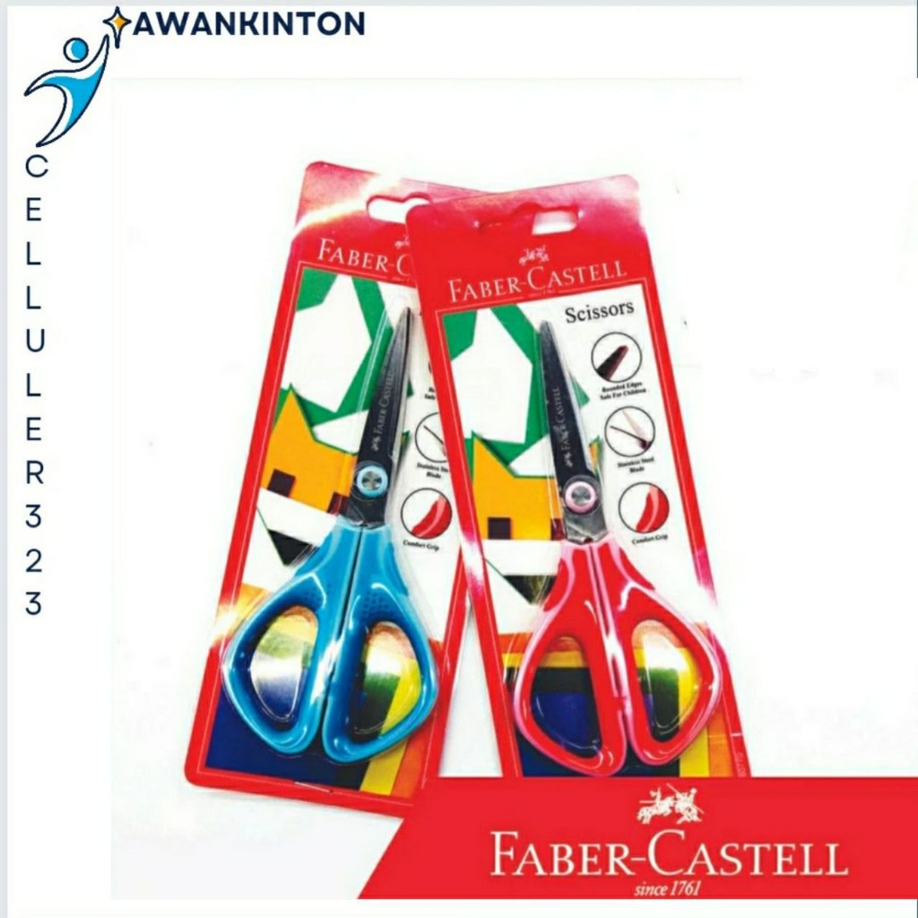 

gunting faber castell 150mm (6'') 1870 - Biru