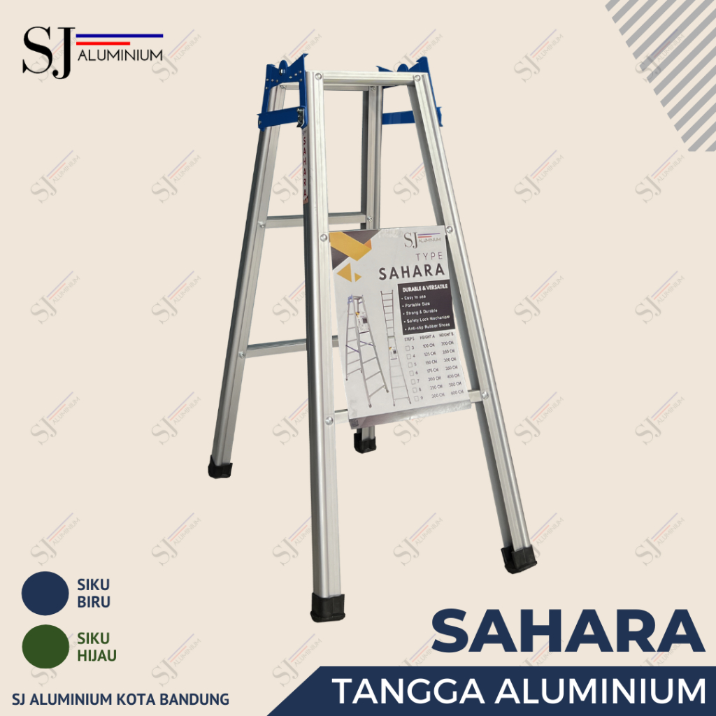SAHARA - Tangga Aluminium Lipat Multifungsi / Aluminium Ladder - Biru 1 Meter / 100 CM