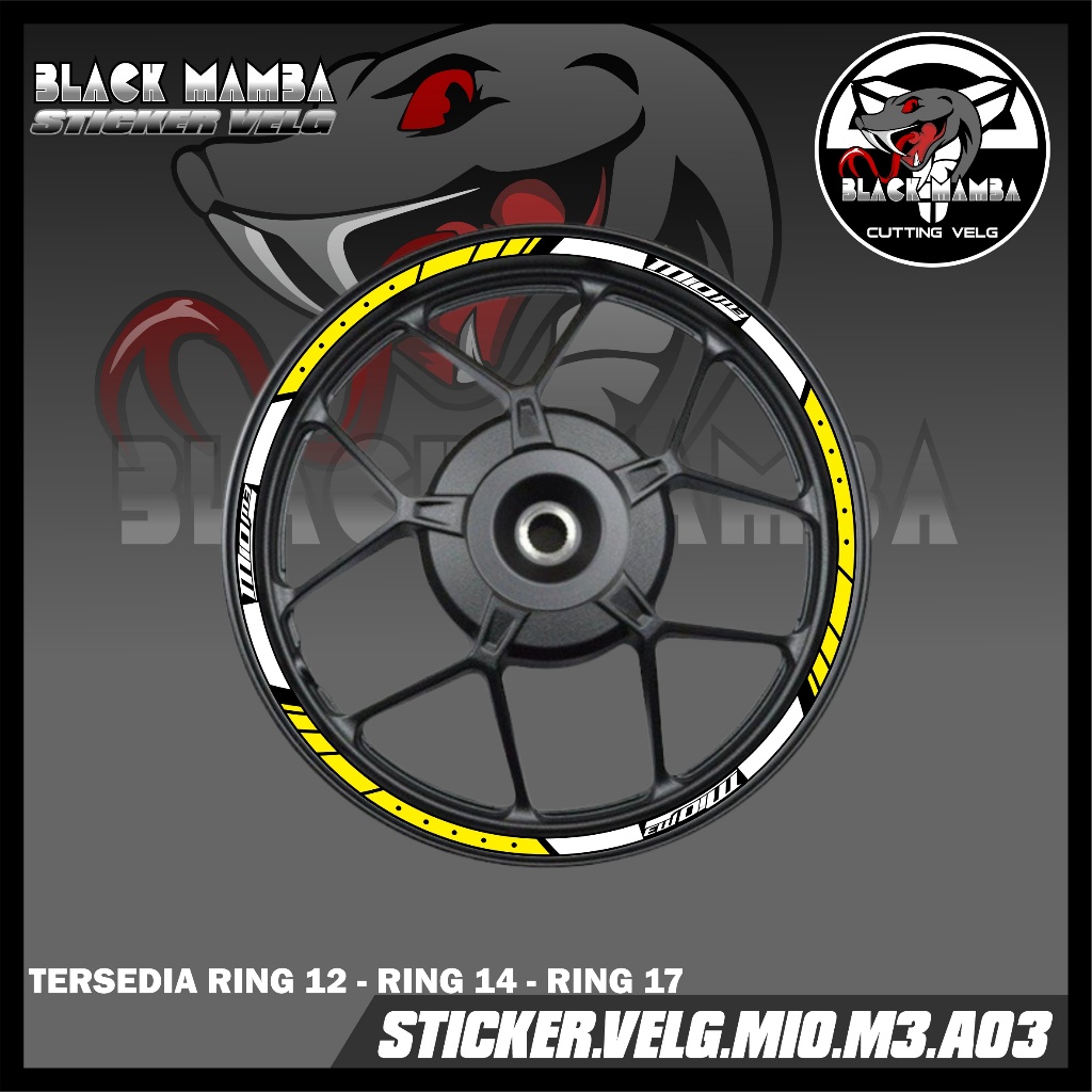 STICKER VELG MIO M3 - STIKER LIS LIST VARIASI BAN/VELG MIO M3 A03