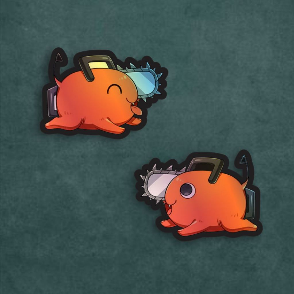 

Stiker Anime Hologram Pochita Chainsaw Man Case Hp dan Laptop 7 Cm