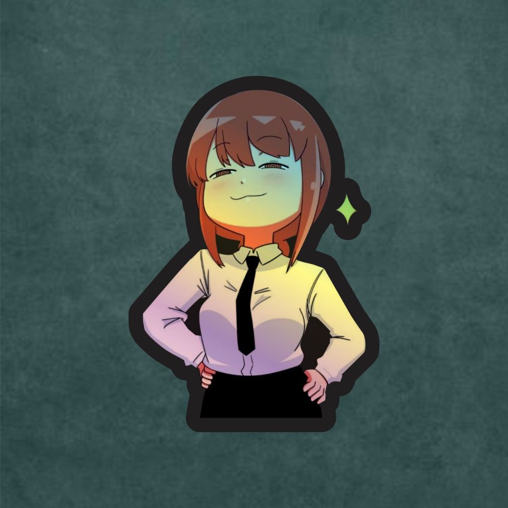 

Stiker Anime Hologram Makima Chainsaw Man Case Hp dan Laptop 7 Cm