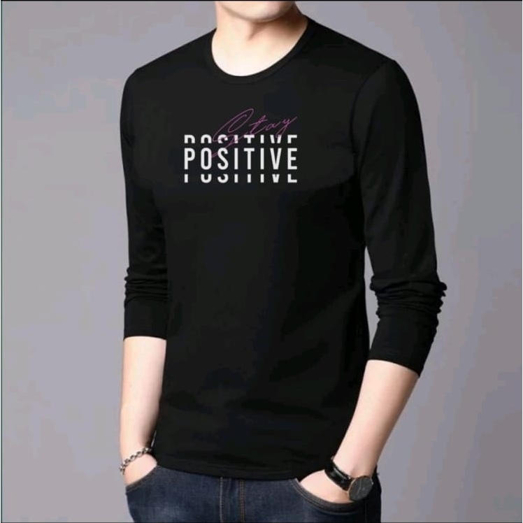 Bisa COD Sweater Keren Promo Sale Kaos Pria Kekinian Positive Baju Unisex Cowok Terbaru Crewneck Kasual Terlaris Sweter Pria Distro Kaos Pria Lengan Panjang Kaos Oblong Murah Sweater Remaja Dewasa