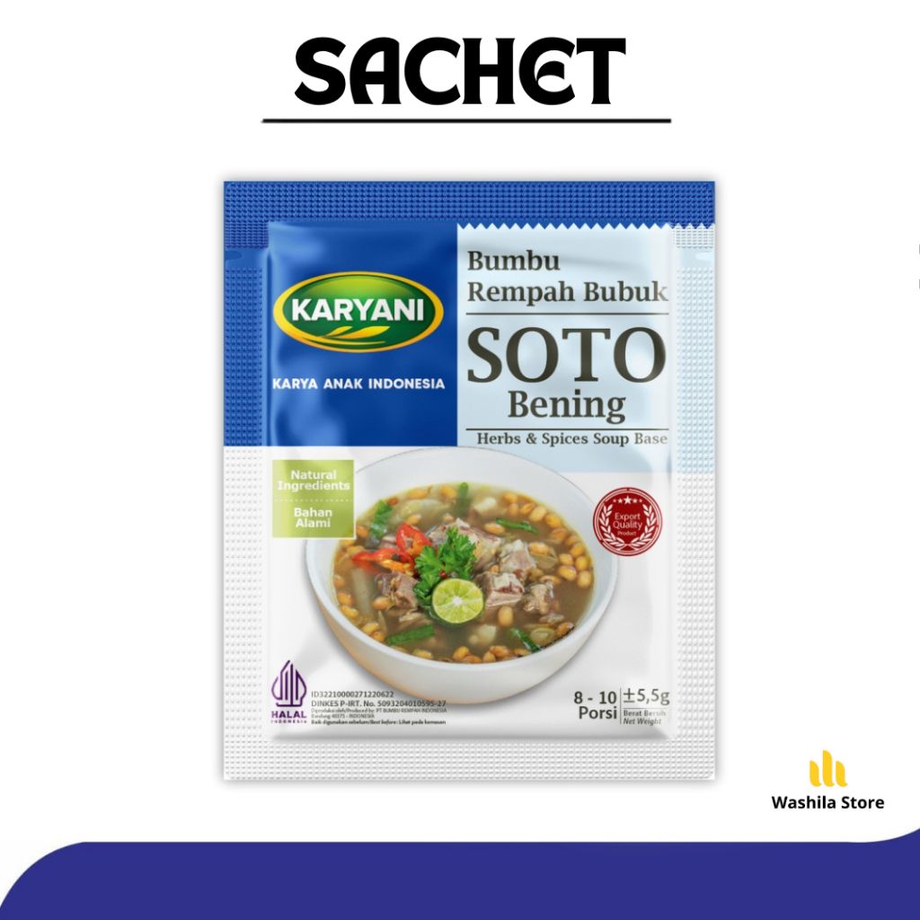 

SACHET - Bumbu Instan Soto Rempah SOTO BENING - Karyani