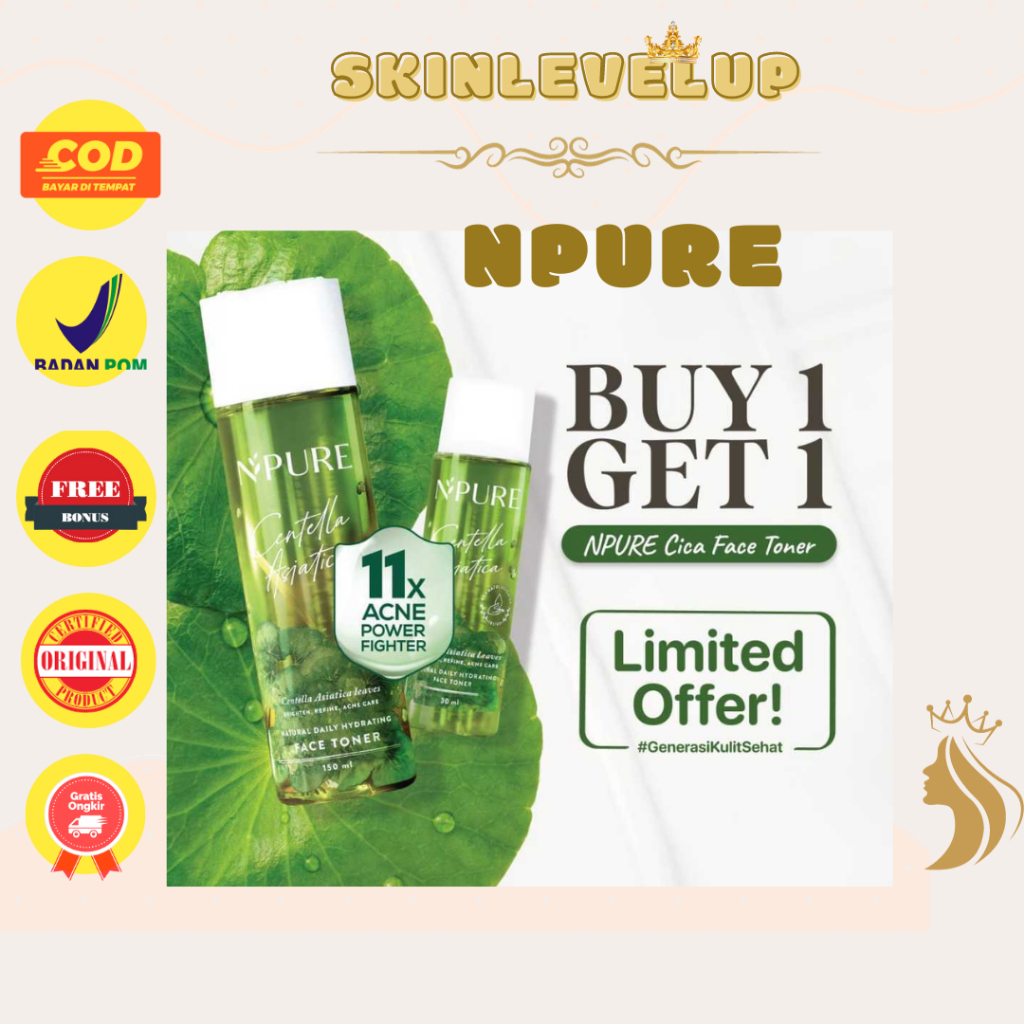 NPURE Face Toner Centella Asiatica (Cica Series) / Npure Marigold Toner /  NPURE NONI TONER / Licori