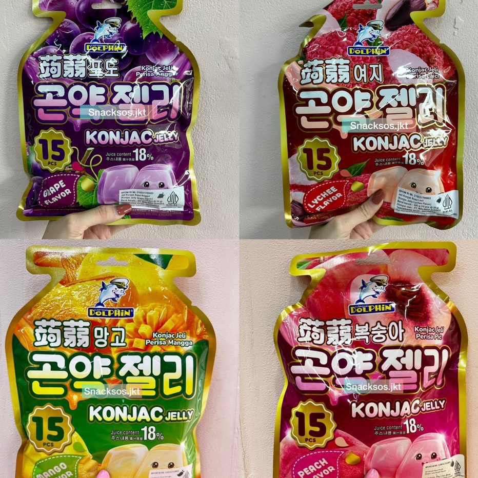 

Terupdate➧ [300GR = 15PCS] DOLPHIN KONJAC JELLY MANGO / PEACH / LYCHEE / GRAPE A39