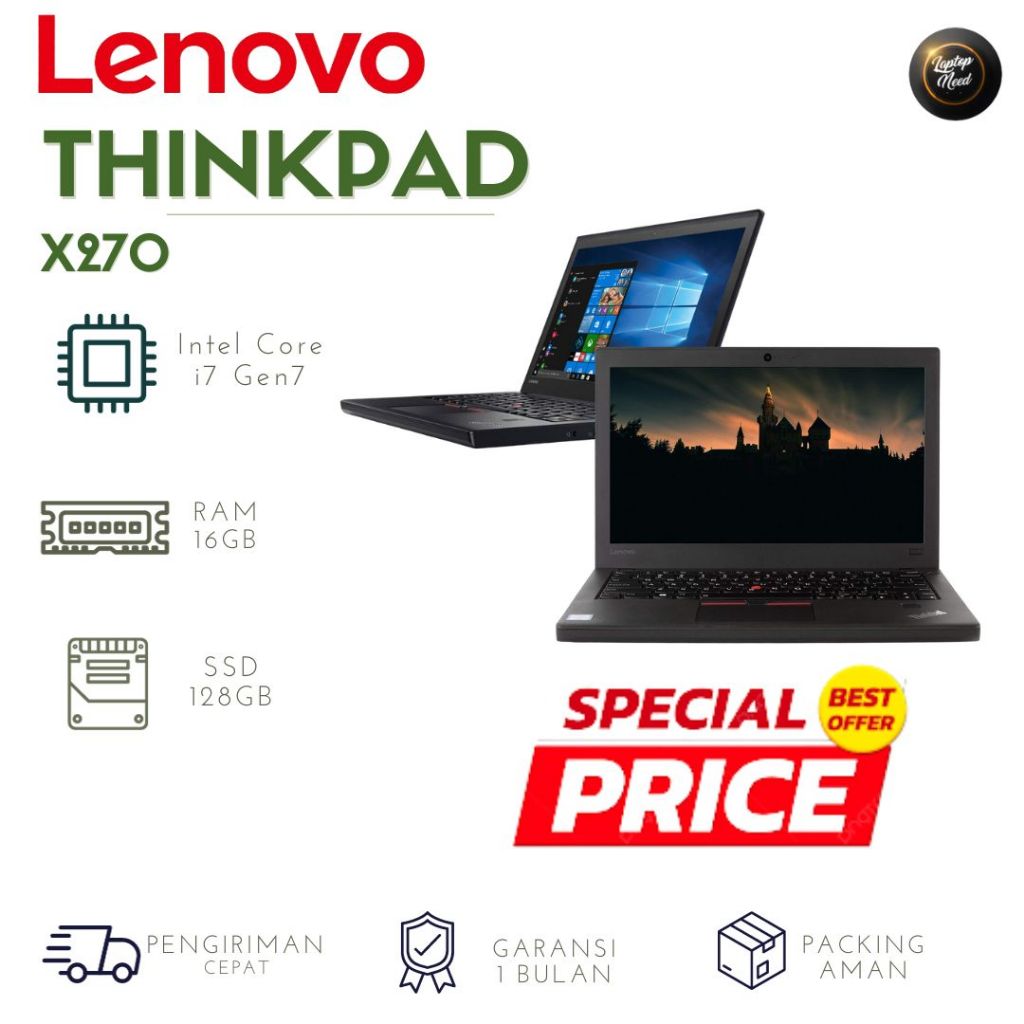 Laptop lenovo thinkpad x270 core i5/i7 RAM8GB SSD256GB