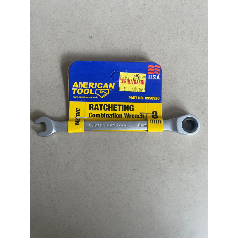 kunci ring pas  rachet american tools 8mm / kunci ring pas  otomatis american tools / rachet combina