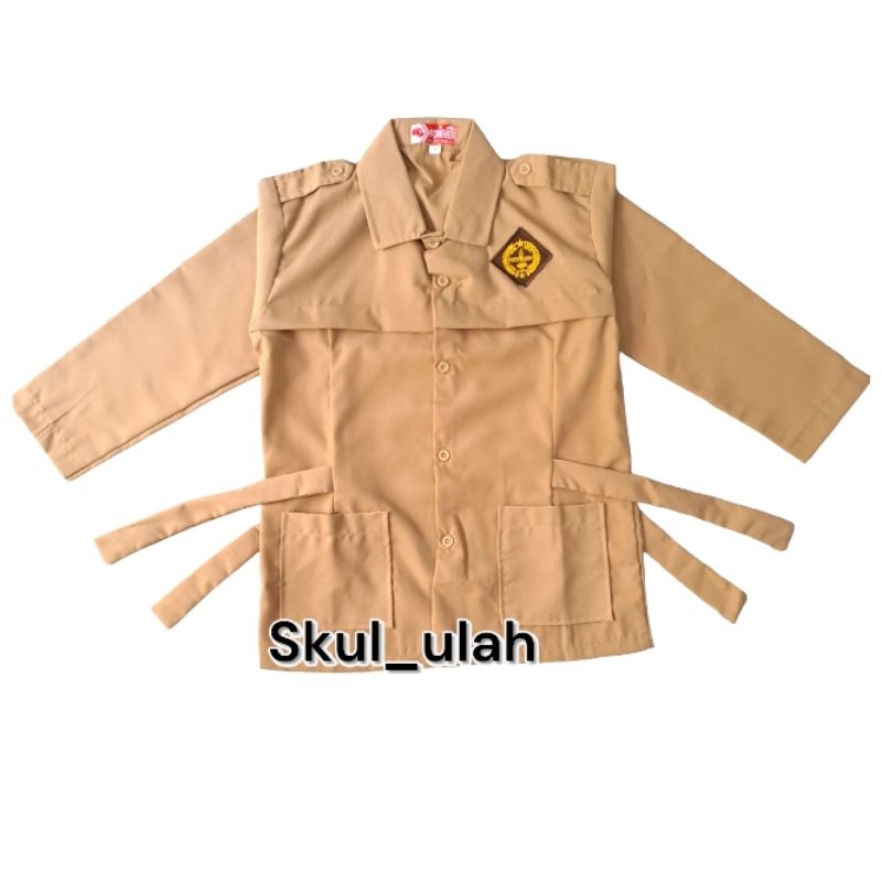 Baju Atasan Seragam Sekolah Perempuan Pramuka SD Lengan Panjang