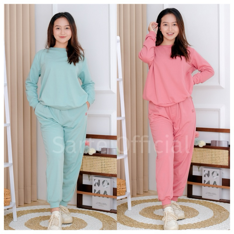 Setelan Joger Oneset Uniqlo Uniqlo Set Uniqlo Wanita Setelan Sweater dan Jogger Baju Olahraga Aerobi