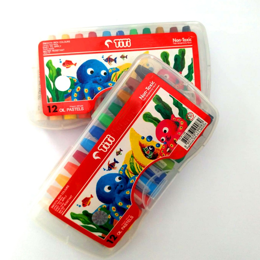 

Crayon Titi TI-P-12S 12 Warna Oil Pastels Krayon