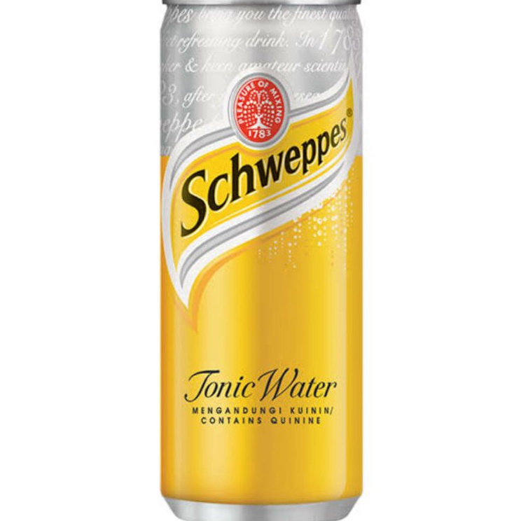 

[KODE SPMZD] Schweppes Tonic Water 250ml (Karton isi 24 Kaleng)