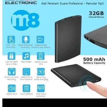 Voice Recorder/Perekam Suara/Voice recorder ultra slim/32gb/MP3/Real Picture